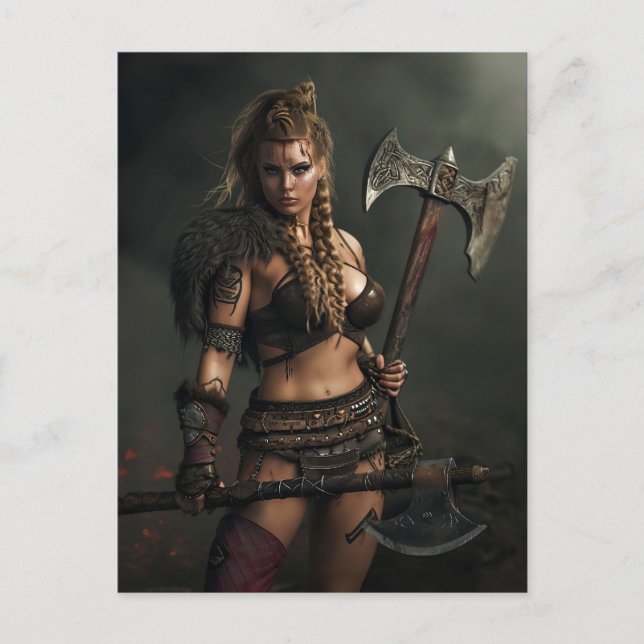 Krigaranda hos Vikingkvinna som kanaliserar Vykort (Framsida)