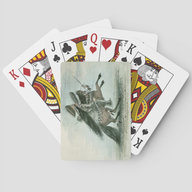 Krigare av kråkastammen (w/c på papper) kortlek (Baksidan)