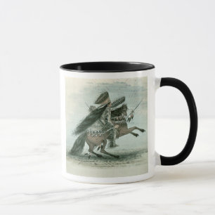 Krigare av kråkastammen (w/c på papper) mugg