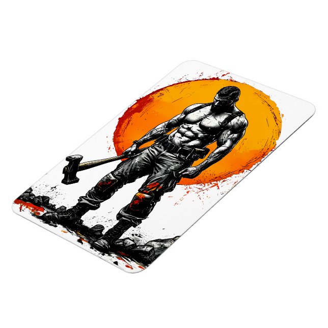 krigare, barbarisk medeltida fantasi, hummer styrk magnet (Vänstra Sidan)