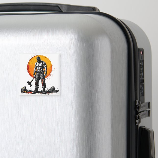 krigare, barbarisk medeltida fantasi, hummer styrk magnet (In Situ (Luggage))