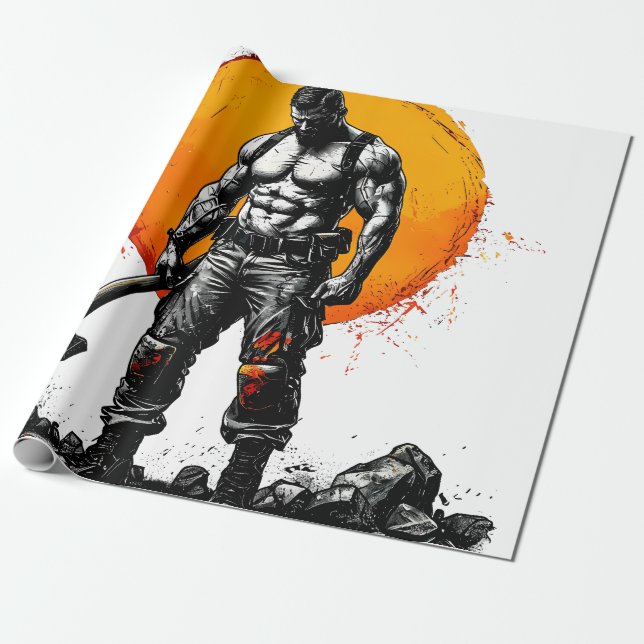 krigare, barbarisk medeltida fantasi, hummer styrk presentpapper (Utrullad)