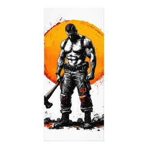 krigare, barbarisk medeltida fantasi hummerRack Ca Reklamkort