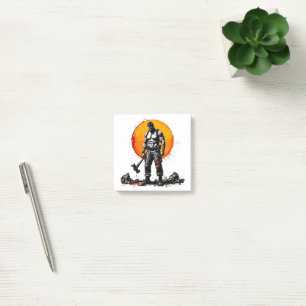 krigare, barbarisk medeltida fantasi Post-it Notes Block