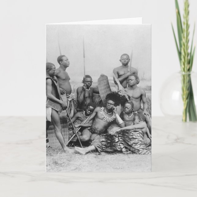 Krigare Belgian Congo, 1894 Kort (Framsida)