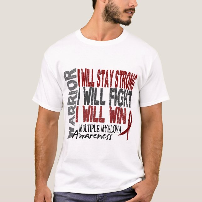 Krigare för åtskillig Myeloma T-shirt (Framsida)