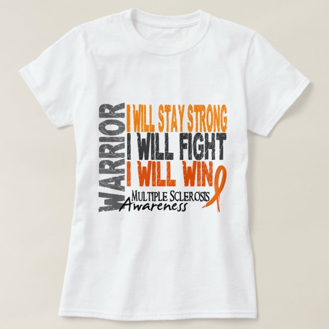 Krigare för åtskillig Sclerosis Tee (Design framsida)