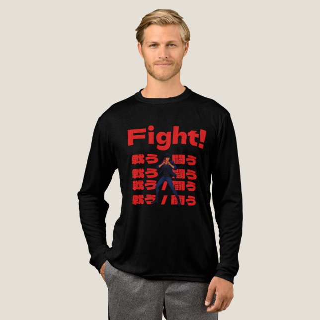 Krigare med 90-tals Retro Anime-stil T Shirt (Hel framsida)