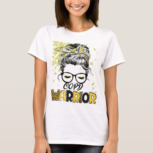 Krigare mot KOL Kvinnor Flickor Överlevare T Shirt (Framsida)