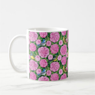 krigare och peonier kaffemugg