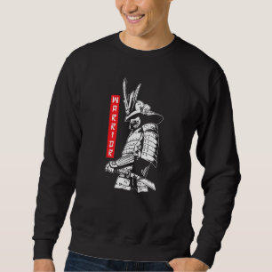 Krigare Samuraj Japansk Ninja Blodfläck Katana S Lång Ärmad Tröja