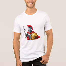 krigare som håller svärd och sköld redo för strid t shirt