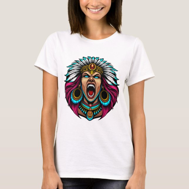 krigare t shirt (Framsida)