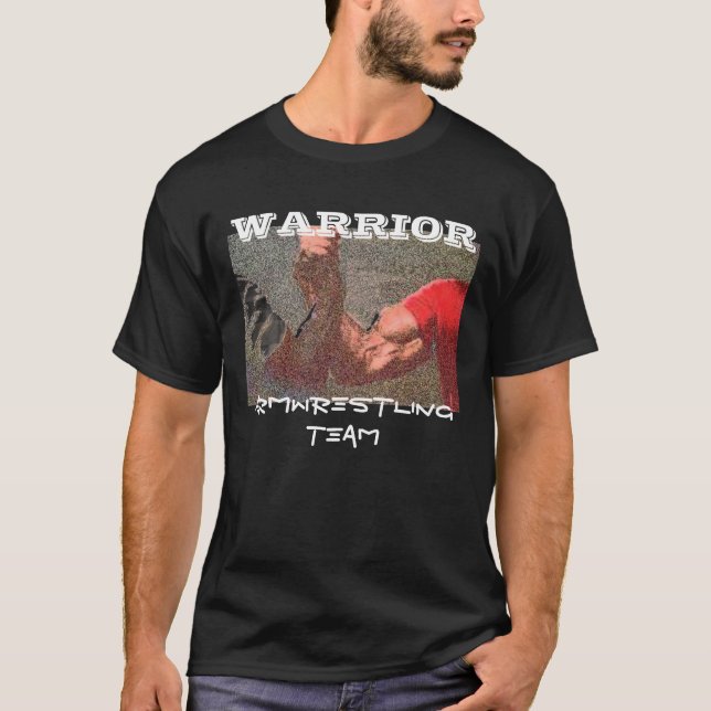 KrigareArmWrestling lag Tee Shirt (Framsida)