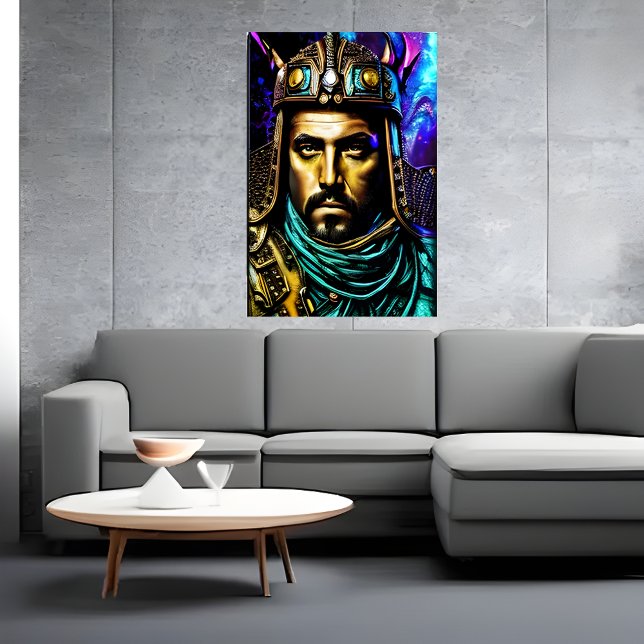 Krigaren med hjälmen | AI Art Poster (Skapare uppladdad)