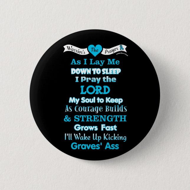Krigarens bön...Graves' Pinback-knapp Knapp (Framsida)