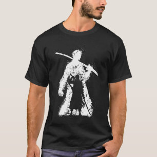Krigarens siluett med svärdskonst t shirt