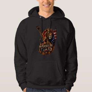 Krigarfar Lion Amerikansk Flagga Gitarr T-Shirt Hoodie