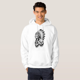 Krigarhjälm Linjekonst Hoodie