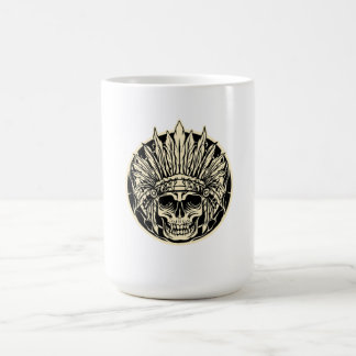 Krigarhuvudskalle Grafik Konst Kaffemugg