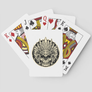 Krigarhuvudskalle Grafisk Konst Casinokort