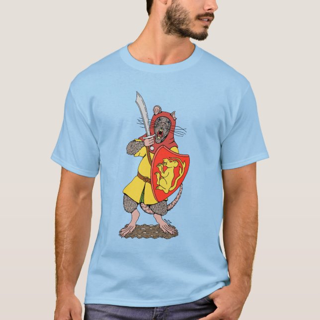 Krigarråtta med Falchion T Shirt (Framsida)