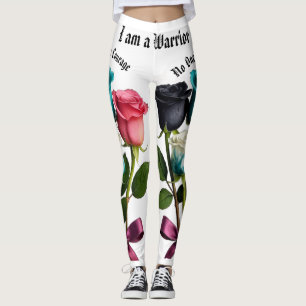 Krigarrosor Cancer Medvetenhet Leggings