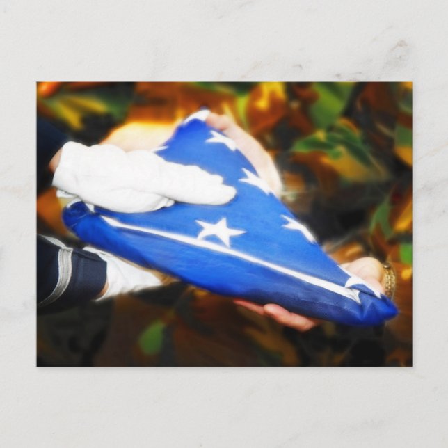 Krigerska dagstidningens militära ceremoni vykort (Framsida)