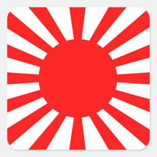 Krigflagga av den imperialistiska japanska armén fyrkantigt klistermärke