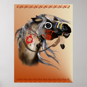 Krighästaffisch Poster