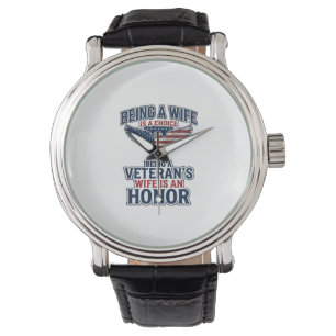 Krighustrus heders patriotiska örnskjorta armbandsur