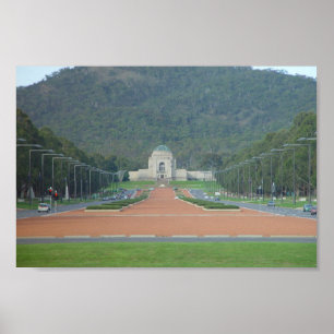 Krigminnesmärke på Canberra i australiensisk Poster