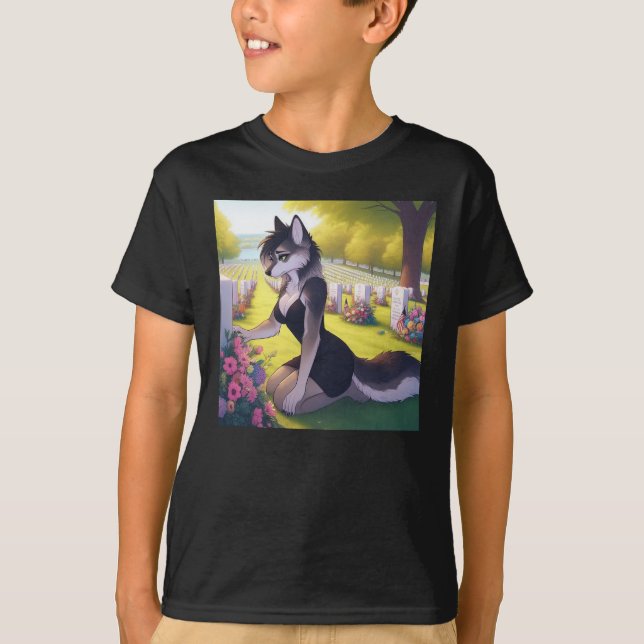 Krigsänka Varg  T Shirt (Framsida)