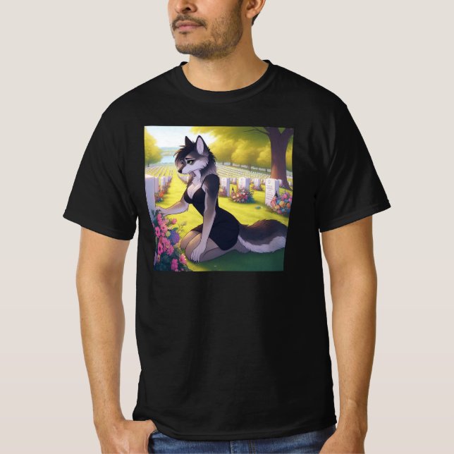 Krigsänka Varg T Shirt (Framsida)