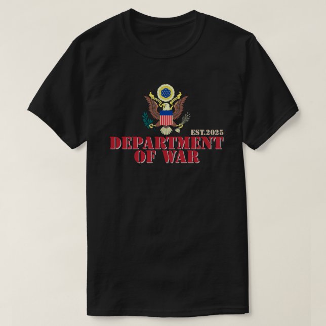 Krigsdepartementet 2025 t shirt (Design framsida)