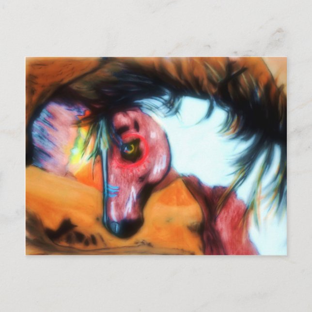 Krigshäst 2 vykort (Framsida)