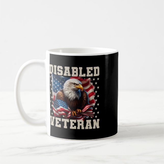 Krigsinvalid Amerikansk Flagga Militär Soldat Ve Kaffemugg (Vänster)