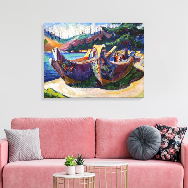 Krigskanoer | Emily Carr | Canvastryck (Insitu (Vardagsrum))