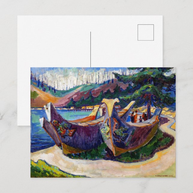 Krigskanoer | Emily Carr | Vykort (Fram/baksida)