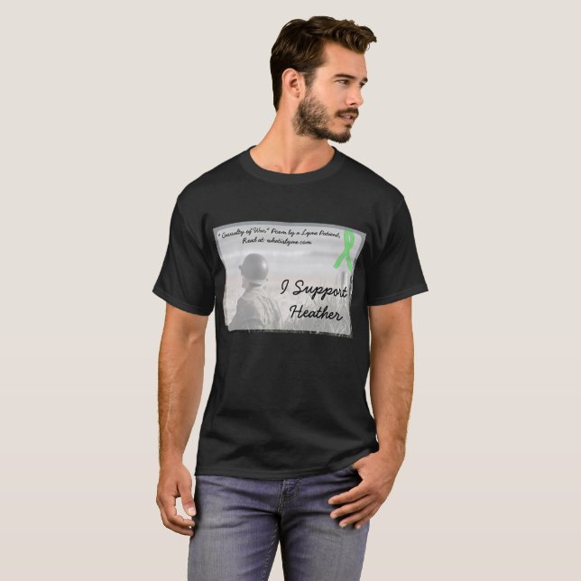 Krigsoffer, dikt av en Lyme-patient t-shirt (Hel framsida)