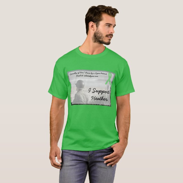 Krigsoffer, dikt av en Lyme-patient t-shirt (Hel framsida)