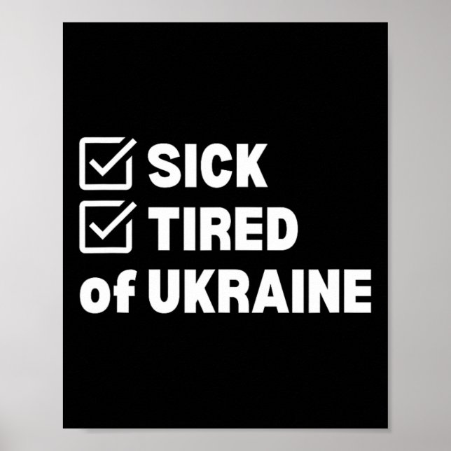 Krigstrött och trött Ukraina  Poster (Framsidan)