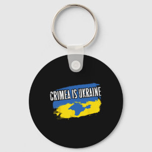 Krim är Ukraina - Ukrainska flaggans färger Krimka Nyckelring