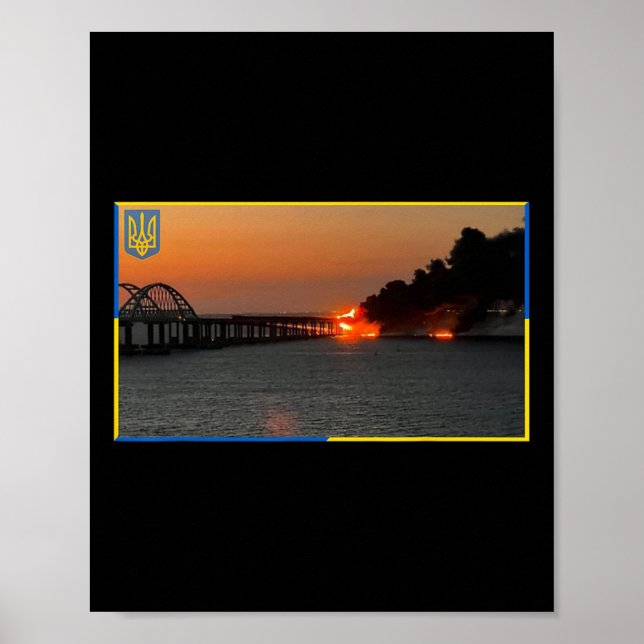 Krim halvö Krims Kerch Bridge frimärke Poster (Framsidan)