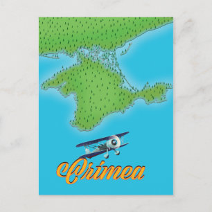 Krim resa affisch karta i vintage stil vykort