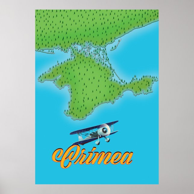 Krim vintage resemapp karta poster (Framsidan)
