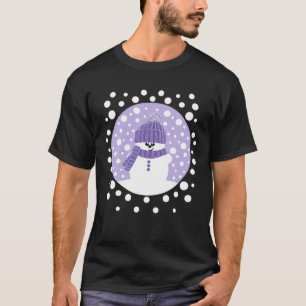Krimbles Roligt Snowy Snögubbe med Lilac Wooly Ha T Shirt