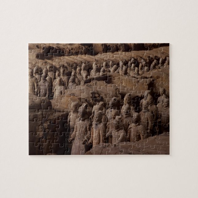 Kriminalarmén för terra cotta-krigare vid kejsar Q Pussel (Horisontell)