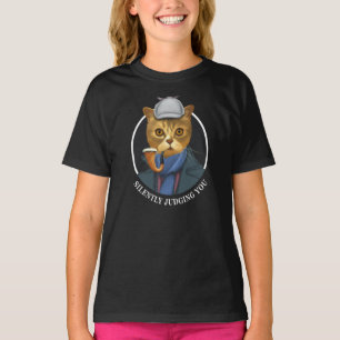 Kriminalassistent Cat - tyst dömer dig T Shirt