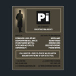 Kriminalassistent Logotyp, privatdetektiv Flygblad<br><div class="desc">Kriminalassistent Logotyp,  detektiv Flyer från Affärskortet Store.</div>
